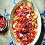 Iskender Kebab (Kebab with Yoghurt, Bread and Buttery Tomato Sauce Underneath)